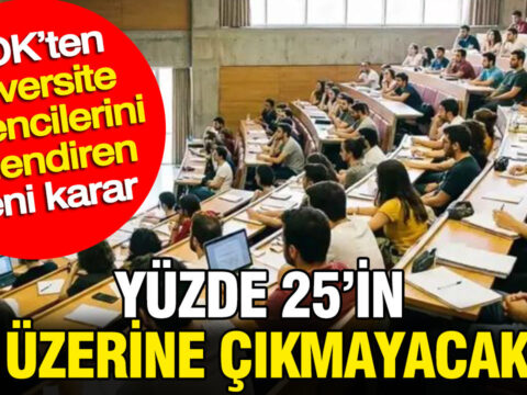 Yokten universite ogrencilerini ilgilendiren yeni karar yuzde 25in uzerine cikmayacak k5pWFlvi